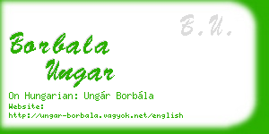 borbala ungar business card